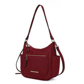 MKF Collection Crossbody Bag for Women,Vegan Leather Shoulder Bag Handbag Purse By Mia K Red